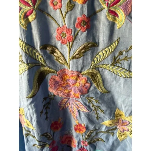 Johnny Was Camellia Embroidered Cotton Dress Size Small New With Tags - Picture 5 of 16